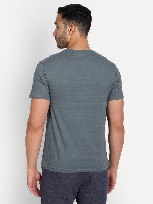 Men's Crew Neck STRUCTURED Tee Steel Grey